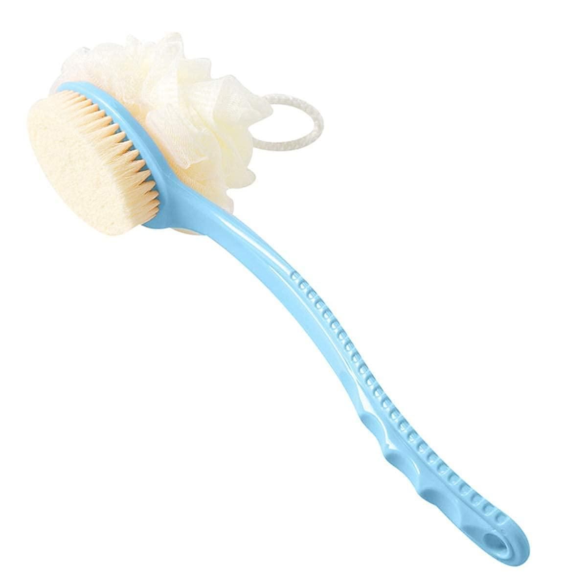 Arcreactor Zone 2 IN 1 loofah with handle, Bath Brush, back scrubber, Bath Brush with Soft Comfortable Bristles And Loofah with handle, Double Sided Bath Brush Scrubber for bathing(Pack of 2)