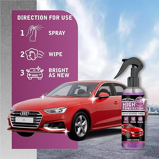 Premium 3 IN 1 Quick High Protection Car Coating Spray (Buy 1 Get 1 Free)